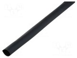 Tub termo cu adeziv 9.5mm 1m negru 3:1