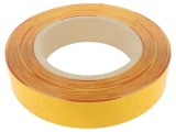 Bandă de marcare autoadezivă albă-roșie FATH 50mm x 50m PVC