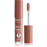 NYX Professional Makeup This is Milky Gloss Milkshakes lip gloss hidratant produs parfumat culoare 20 Milk The Coco 4 ml