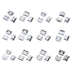 Set 60 Conectori Mama MicroUSB, 5 pini, 12 modele