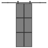 Ușă glisantă cu set de feronerie sticlă temperată și aluminiu