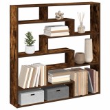 VidaXL Raft cubic perete 7 compartimente stejar fumuriu lemn prelucrat