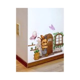 Cumpara ieftin Sticker Perete Autocolant Iepuras Deschide Usa 20x30cm - 79521