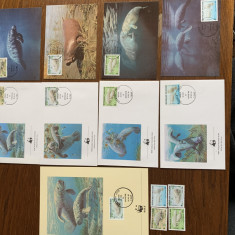 togo - serie 4 timbre MNH, 4 FDC, 4 maxime, fauna wwf