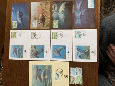 togo - serie 4 timbre MNH, 4 FDC, 4 maxime, fauna wwf foto