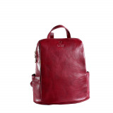 Rucsac dama din piele naturala vachetta, bordo, R128F, Burgundy