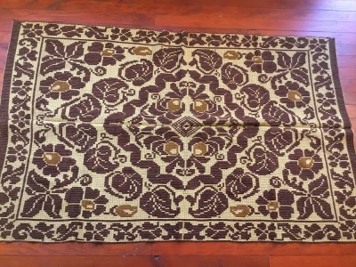 arta / traditie / rustic / design - Cuvertura , Macat , Scoarta , Patura taraneasca realizata manual la razboiul de tesut ! foto