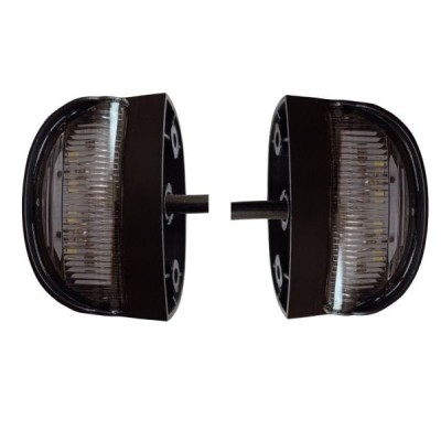 2 x 4 LED Lumpa numar de inmatriculare pentru Camioane Remorca Negru 12v 24v foto