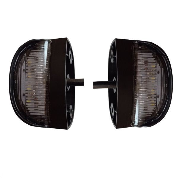 2 x 4 LED Lumpa numar de inmatriculare pentru Camioane Remorca Negru 12v 24v