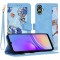 Husa personalizata fete Samsung Galaxy A05 Techsuit FlipCraft, bleu