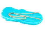 Sanie pentru copii cu franghie, din plastic albastru, 62x36x11 cm, 12887