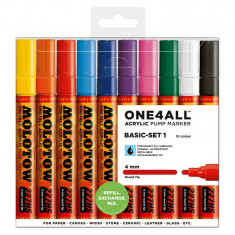 Set Marker acrilic Molotow ONE4ALL 227HS Basic-Set 1 10 cul/set 4 mm