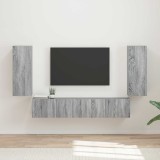Cumpara ieftin Set Dulap pentru Televizor Montat pe Perete 4 buc. Sonoma gri