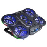 Stand Cooler notebook Spacer SPNS-GAMING-6F, pana la 17 inch, 6 ventilatoare, negru