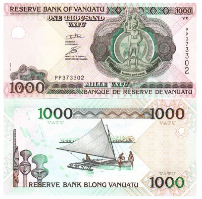 Vanuatu 1 000 1000 Vatu 2002 P-10c UNC foto