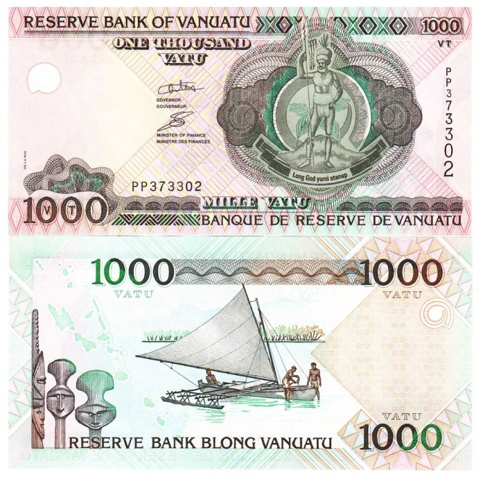 Vanuatu 1 000 1000 Vatu 2002 P-10c UNC