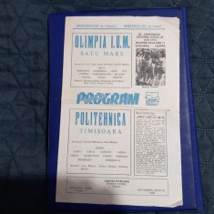 program Olimpia S M - Poli Timisoara