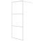 Paravan de dus walk-in, alb, 80x195 cm, sticla ESG transparenta