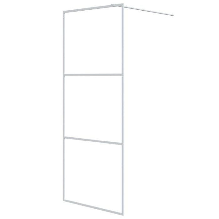 Paravan de dus walk-in, alb, 80x195 cm, sticla ESG transparenta