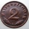 2.662 GERMANIA WWII 2 REICHSPFENNIG 1939 G EROARE