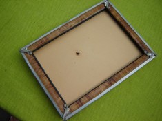 Rama veche din lemn imbracata in zinc, provenienta suedeza