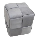 Cumpara ieftin Taburet Jisko catifea gri 38x38x40 cm