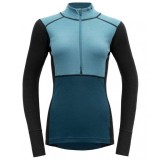 DEVOLD Lauparen Merino 190 Zip Neck Woman moon/ink/flood M