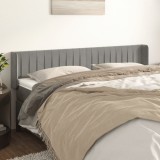 VidaXL Tăblie de pat cu aripioare gri deschis 163x16x78/88 cm catifea 3119060