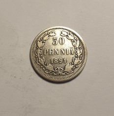 Finlanda 50 Pennia 1891 foto