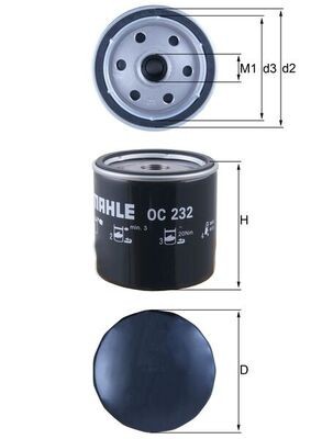 MAHLE OC 232 Filtru ulei