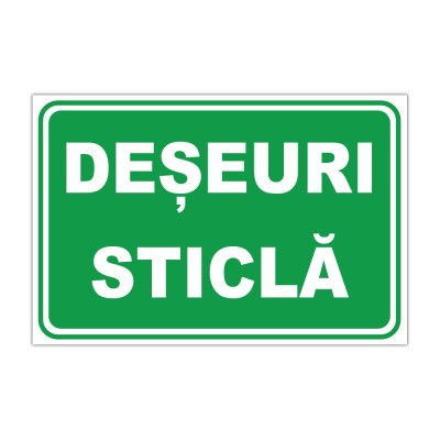 Indicator informare Deșeuri Sticlă foto