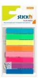 Stick Index Plastic Transparent Color 45 X 8 Mm, 8 X 20 File/set, Stick&quot;n - 8 Culori Neon