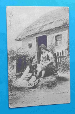 Costum popular - CP 1920 - circulata - pt. domnisoara Buzescu din Barlad foto