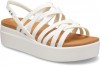 Sandale Crocs Brooklyn Strappy Low Wedge Alb - Oyster, 37 - 39