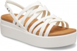 Sandale Crocs Brooklyn Strappy Low Wedge Alb - Oyster