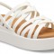 Sandale Crocs Brooklyn Strappy Low Wedge Alb - Oyster