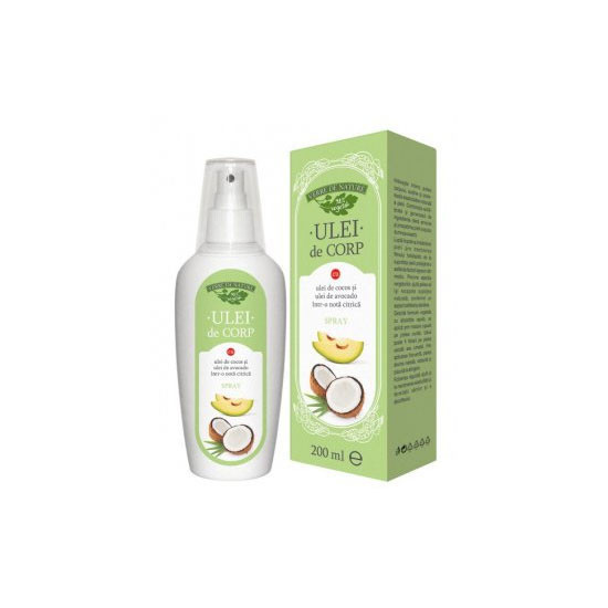 Ulei de Corp cu Cocos, Avocado si Note Citrice Spray 200 mililitri Manicos