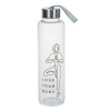 Sticlă Apă Sport, Model Yoga, Capacitate 0,5L, Transparentă, M&acirc;ner Material Textil, Oem