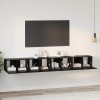 VidaXL Set comodă TV 4 pcs Stejar negru 60 x 30 x 30 cm Lemn compozit