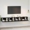 vidaXL Set comodă TV 4 pcs Stejar negru 60 x 30 x 30 cm Lemn compozit