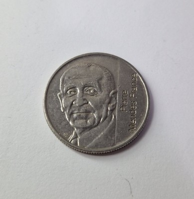 Monedă 5 Francs 1992 foto