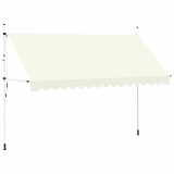 Cumpara ieftin Copertina retractabila manual, crem, 400 cm