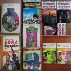 Pachet 10 carti THEODORE DREISER - clasic american - O tragedie americana
