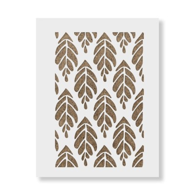 Sablon Perete vopsire, tencuiala 900x600x0.7mm Modern Broadleaf Refolosibil, model MXSP7066 foto