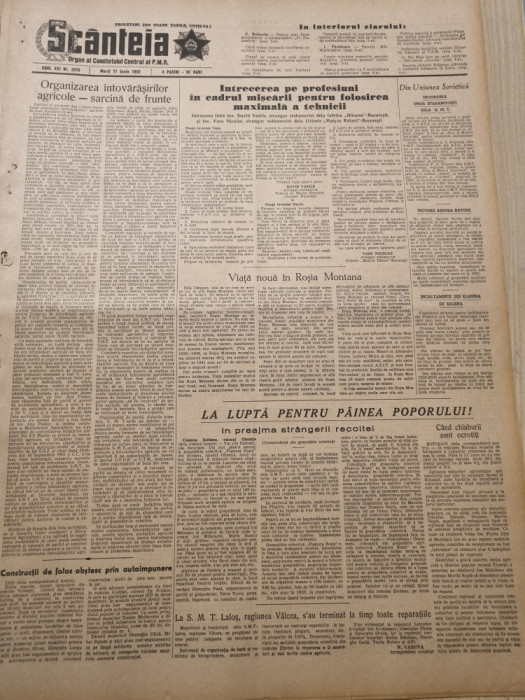 scanteia 17 iunie 1952-rosia montana,soldanu oltenita,regiunea valcea,