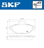 Set placute frana fata SKF VKBP80087E