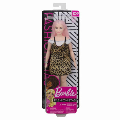 PAPUSA BARBIE FASHIONISTA CU PARUL ROZ foto