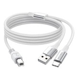 Cablu USB 2.0 2 &icirc;n 1 pentru imprimantă și MIDI &ndash; de la A masculin la B masculin