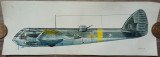 Avionul Bristol Blenheim MkI// grafica, tehnica mixta pe hartie, Peisaje, Acuarela, Altul
