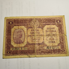 Italia 1 Lira 1918 Cassa Veneta